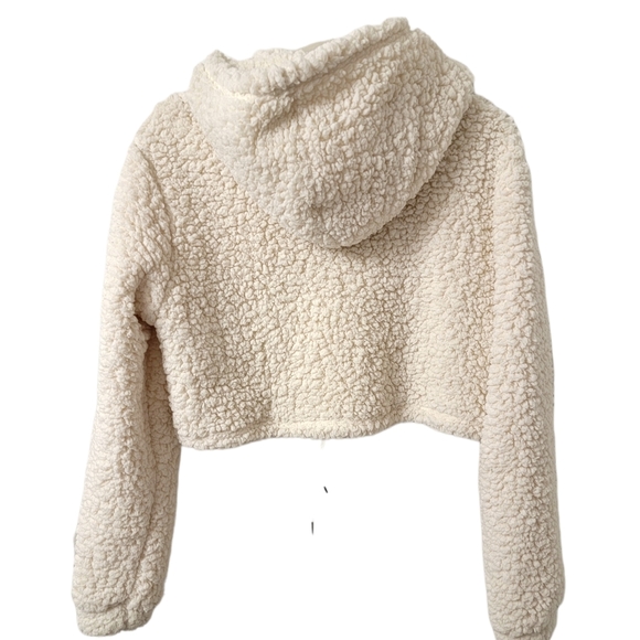 Shein White Sherpa Pullover Hoodie - Picture 2 of 6